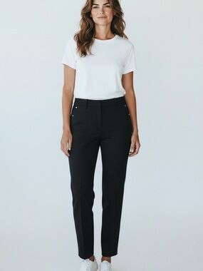 Chico’s So Slimming Black Ankle Pants Size 3 Short